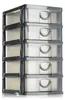 myslící organizátor s 5 zásuvkami, 13 x 16 x 26 cm, šedá Náhled obrázku produktu 8