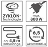 CLEANmaxx 19133 Multi-Zyklonstaubsauger 800 W Beutellos Produktbild-Vorschau 5