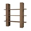 A wooden bookshelf against a white background. Anteprima dell’immagine prodotto