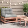 vidaXL Gartensofa ohne Armlehnen mit Kissen und Hocker Produktbild-Vorschau 2
