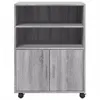 vidaXL Skriňa na kolieskach Grey Sonoma 60x48x81 cm Náhľad obrázku produktu 4
