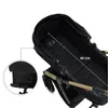 A close-up, angled view of a black Kinderkraft MOOV 2 XL 3in1 Kombikinderwagen, showing the interior of the bassinet and a measurement line indicating 89 cm. Náhled obrázku produktu