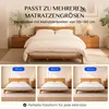 FLEXISPOT Massivholzbett 160x200 cm aus Gummibaumholz, Produktbild-Vorschau 8