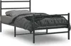 Bettgestell mit Kopf- und Fußteil Metall Schwarz 100x190 cm Produktbild-Vorschau 2