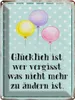 vianmo Blechschild 40x30 cm glücklich ist wer vergisst was Produktbild-Vorschau 1