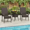 Yaheetech 2er Set Gartenstuhl aus Polyrattan, stapelbare Produktbild-Vorschau 3