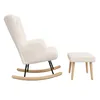 Fauteuil à bascule, fauteuil à bascule en peluche douce Voir les images du produit 6