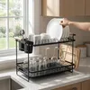 Arendo odkvapkávací stojan na riad, 2 poschodia, Náhľad obrázku produktu 5