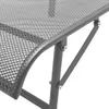 A close-up view of the metal mesh surface and frame of a sun lounger. Produktbild-Vorschau