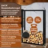 BLACK OAK Kaminholzregal JACK 150×100×25cm – Stahl schwarz Produktbild-Vorschau 2