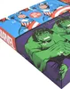 Close-up of a Marvel-themed advent calendar with illustrations of Captain America and The Hulk. Produktbild-Vorschau