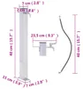 vidaXL Wassersäule für den Garten 40 cm Edelstahl Produktbild-Vorschau 6