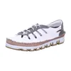 Gemini Damen Sneaker Leder Cutouts sportliche Schnürschuhe Produktbild-Vorschau 23