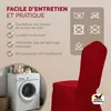 DETEX® 6x Housse de chaise rouge bordeaux tissu stretch Voir les images du produit 5