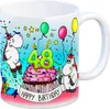 Honeycorns Tasse zum 48. Geburtstag mit Muffin und Einhorn Produktbild-Vorschau 1