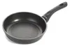 A black frying pan with a textured interior and a black handle is shown against a white background. Produktbild-Vorschau