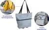 A light gray shopping trolley bag with black handles, shown with two inset images highlighting its features. Náhľad obrázku produktu