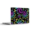 MuchoWow® Laptop Aufkleber Sticker Cover Blumen - Neon - Produktbild-Vorschau 1