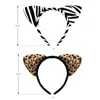 Oblique Unique Haarreifen Set Leoparden Ohren + Zebra Ohren Produktbild-Vorschau 2