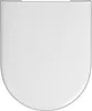 A top-down view of a white toilet seat on a white background. Produktbild-Vorschau