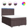 Boxspringbett mit Matratze Dunkelbraun 140x200 cm Stoff Produktbild-Vorschau 1