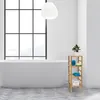 Relaxdays Badregal Holz, 3-5 Ablagen, Standregal aus Produktbild-Vorschau 2
