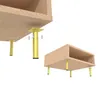 Close-up view of wooden furniture legs being attached to furniture. Produktbild-Vorschau