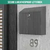 Boîte aux lettres murale en acier inoxydable noir Avalo - Voir les images du produit 7