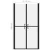 vidaXL Duschtür Matt ESG (73-76)x190 cm Produktbild-Vorschau 5