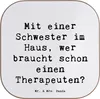 Mr. & Mrs. Panda Holzuntersetzer Spruch Schwester Glück - Produktbild-Vorschau 1