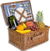 Cesto da picnic in vimini per 4 persone, set di posate, Anteprima dell’immagine prodotto 1