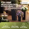 CASARIA® Blumentopf 3er Set Polyrattangeflecht Übertopf Produktbild-Vorschau 2