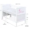 Baby-Delux Babybett Kinderbett Natalie Princess 70x140 Weiß Produktbild-Vorschau 6