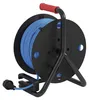 Wetterfeste Kabeltrommel 50 m / 4 Steckdosen / blau / PVC / 230 V / 1,5 mm2 Produktbild-Vorschau