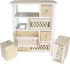 Kommode Makramee Holz & Textil 56x77cm 8 Schubladen Produktbild-Vorschau 5