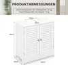 COSTWAY onderkast, vrijstaand badkamermeubel met wastafel, Productafbeelding-voorbeeld 4