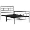 Bettgestell mit Kopf- und Fußteil Metall Schwarz 90x190 cm Produktbild-Vorschau 3