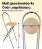 Hocker mit Rückenlehne & Fußstütze, Stahlgestell, 73.5 cm Produktbild-Vorschau 6
