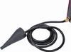 A black hose with a conical rubber attachment on one end and a gold connector on the other, coiled on a white background. Náhľad obrázku produktu