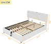 okwish Polsterbett 160x200 mit LED Beleuchtung und USB- und Produktbild-Vorschau 5