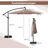 COSTWAY Slunečník 300 cm s LED, 9 režimů, pytle s pískem a Náhled obrázku produktu 3