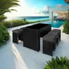 tectake® Aluminium Rattan Barset Ibiza wetterfest und Produktbild-Vorschau 9
