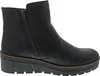 A side view of a black ankle boot with a zipper. Náhľad obrázku produktu