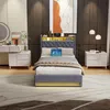 MODFU Boxspringbett 140×200 mit bettkasten,Polsterbett mit Produktbild-Vorschau 3