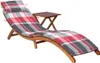 vidaXL Sonnenliege mit Tisch und Auflage Massivholz Akazie Produktbild-Vorschau 7