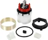 A collection of plumbing faucet cartridge parts laid out on a white background. Anteprima dell’immagine prodotto