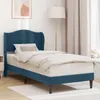 vidaXL Bettrahmen mit Kopfteil Blau 90 x 190 cm Samt Produktbild-Vorschau 2