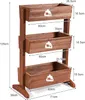A diagram showing a wooden planter with dimensions and weight capacities. Náhled obrázku produktu