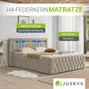 Juskys Boxspringbett Leona Samt 180x200 cm in Beige – mit Produktbild-Vorschau 6