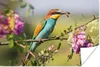 MuchoWow® Poster Vogel - Bienenfresser - Blumen 120x80 cm - Produktbild-Vorschau 1